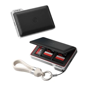 DC01 Memory Card Case & USB-C Reader, 4 SD + 4 TF Slots | 312MB/s UHS-II, Dual-Slot Read, Aluminum Folder Magnetic Case with Lanyard Cable, 2.19oz Portable for Photographer DC01 Memory Card Case & USB-C Reader, 4 SD + 4 TF Slots | 312MB/s UHS-II, Dual-Slot Read, Aluminum Folder Magnetic Case with Lanyard Cable, 2.19oz Portable for Photographer