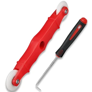 2 Pcs Screen Repair Tool, Including Upgrade Rolling Tool and Spline Hook, Easy to Use, Ergonomic Roller Equipped with Bearings for Patio, Porch, RV, Garden Screen and More 2 Pcs Screen Repair Tool, Including Upgrade Rolling Tool and Spline Hook, Easy to Use, Ergonomic Roller Equipped with Bearings for Patio, Porch, RV, Garden Screen and More
