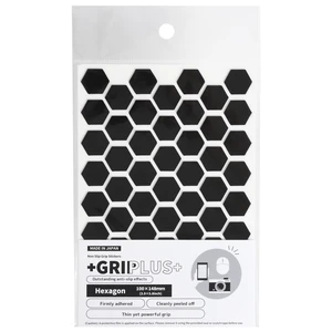 Non-Slip Grip Stickers, Hexagon Black, Reusable Adhesive Grip Pad | Anti-Slip Grip Tape for Phone Cases, Mouse Pads, Keyboards, Laptops, Tablets, Rulers and Office Accessories