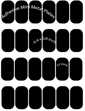 Mini Metal Plates for Magnetic Mount, Wall, Phone Holder, Case, Magnet, Crafts, DIY. Kit of 32 Black Small 0.4" x 0.8" Iron Discs with 3M Adhesive Backing. Steel Replacement Sticker Set 32 Pack Mini Metal Plates for Magnetic Mount, Wall, Phone Holder, Case, Magnet, Crafts, DIY. Kit of 32 Black Small 0.4" x 0.8" Iron Discs with 3M Adhesive Backing. Steel Replacement Sticker Set 32 Pack