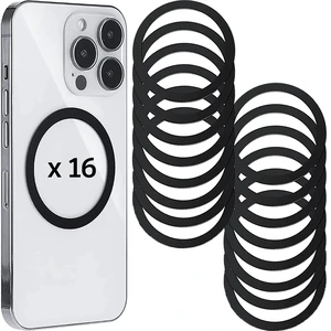 Compatible with Magsafe Magnetic Rings 16 Pack Set - Mag Safe Metal Rings - Add Magsafe to Any Cell Phone Case - Black Round Magnet Sticker Compatible with Magsafe Magnetic Rings 16 Pack Set - Mag Safe Metal Rings - Add Magsafe to Any Cell Phone Case - Black Round Magnet Sticker