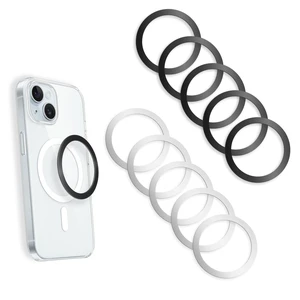 10 Pack Universal Metal Rings, Magnetic Ring for Phone Cases | Ultra-Thin Wireless Charging Magnetic Ring for Wireless Charger Case (5 Silver+5 Black) 10 Pack Universal Metal Rings, Magnetic Ring for Phone Cases | Ultra-Thin Wireless Charging Magnetic Ring for Wireless Charger Case (5 Silver+5 Black)