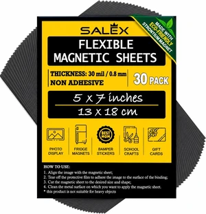 Magnetic Sheets Non-Adhesive 5" x 7" 30 mil - Flexible Magnets, 30 Pack | Thick Magnet Sheets for Fridge Photos, Crafts, DIY, Sign Making, Dies Storage - 5"x7" Inches Magnetic Sheets Non-Adhesive 5" x 7" 30 mil - Flexible Magnets, 30 Pack | Thick Magnet Sheets for Fridge Photos, Crafts, DIY, Sign Making, Dies Storage - 5"x7" Inches