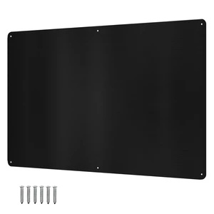 17.5inchX11.5inch Large Stainless Steel Plate for Magnets, 3M Adhesive Back, Mounting Screws, Ideal for Magnetic Shelf, Spice Holders, Colorful Magnets as a Gift. Mount Anywhere! (Black, 1 Pack)