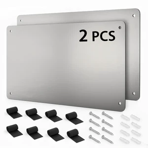 17.1" x 11.8" 2 Pack Alloy Steel Magnetic Board - Magnet Bulletin Board to Display Magnetic Letters Numbers Animal, Poetry, Spice Jars, Notes, Photos, Suitable for Wal (2) 17.1" x 11.8" 2 Pack Alloy Steel Magnetic Board - Magnet Bulletin Board to Display Magnetic Letters Numbers Animal, Poetry, Spice Jars, Notes, Photos, Suitable for Wal (2)