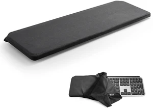 Thick Keyboard Dust Cover for Slim Full Size Wireless Keyboards | Ultra-Soft Keyboard Protector with Nylon Elastic Trim, Anti Pet Hair, Compatible with Logitech MX Keys S, K250, K950, Black