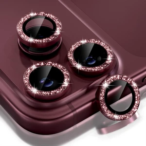 for iPhone 18 Pro/Pro Max Camera Lens Protector, Glitter Burgundy | Ultra HD, Bling 9H Tempered Glass Camera Cover Screen Protector Metal Ring Decoration Accessories (Glitter-Burgundy) for iPhone 18 Pro/Pro Max Camera Lens Protector, Glitter Burgundy | Ultra HD, Bling 9H Tempered Glass Camera Cover Screen Protector Metal Ring Decoration Accessories (Glitter-Burgundy)