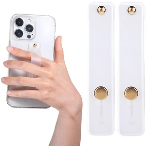2Pcs Phone Case Holder Strap, Phone Loops for Back of Phones | White Silicone Kickstand Cellphone Strap Grip Holder for Most Mobile Phones Case 2Pcs Phone Case Holder Strap, Phone Loops for Back of Phones | White Silicone Kickstand Cellphone Strap Grip Holder for Most Mobile Phones Case