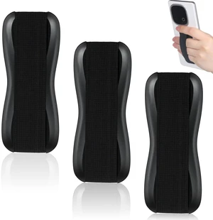 Phone Case Finger Strap, 3 Pack Black Phone Grip Strap, Universal Elastic Phones Grips for Back of Phones, Lightweight Portable Smartphone Case Holder for Most Smartphones Cases Phone Case Finger Strap, 3 Pack Black Phone Grip Strap, Universal Elastic Phones Grips for Back of Phones, Lightweight Portable Smartphone Case Holder for Most Smartphones Cases