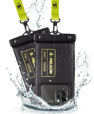 2 Pack Marine Waterproof Phone Pouch (Regular) -Black/Hi-Vis Yellow | Touchscreen IP68 Floating Waterproof Phone Case w/Detachable Lanyard - Fits All Phones - Beach Cruise Ship Travel Essentials 2 Pack Marine Waterproof Phone Pouch (Regular) -Black/Hi-Vis Yellow | Touchscreen IP68 Floating Waterproof Phone Case w/Detachable Lanyard - Fits All Phones - Beach Cruise Ship Travel Essentials