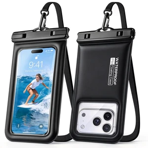 Floating Waterproof Phone Pouch 2 Pack, IP68 Dry Bag Up to 7.0" | Waterproof Phone Case fits All Smartphones, Floats in Water, Clear Underwater Shots for Beach Snorkel Cruise Kayak