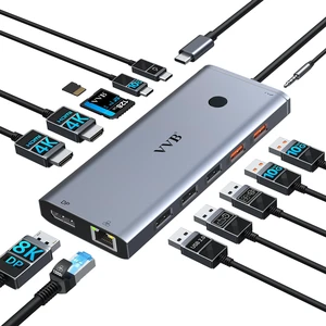 USB C Docking Station Dual Monitor 4K HDMI Laptop Docking Station 3 Monitor | USB C Hub Adapter with Triple 4K,2 HDMI+DP,10Gbps USB C/A Ports,100W PD, Ethernet,Switch Mode Botton,Audio,for Dell,HP USB C Docking Station Dual Monitor 4K HDMI Laptop Docking Station 3 Monitor | USB C Hub Adapter with Triple 4K,2 HDMI+DP,10Gbps USB C/A Ports,100W PD, Ethernet,Switch Mode Botton,Audio,for Dell,HP