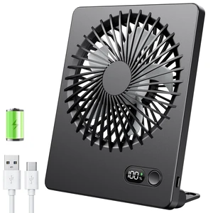 Desk Fan Small Rechargeable Battery Table Fans for travel Ultra Quiet | 180° Tilt Folding, LED Dislay, Portable Fan Slim Design, 3 Speed Adjustable, for Office Bedroom Desktop, Cruise Essentials Desk Fan Small Rechargeable Battery Table Fans for travel Ultra Quiet | 180° Tilt Folding, LED Dislay, Portable Fan Slim Design, 3 Speed Adjustable, for Office Bedroom Desktop, Cruise Essentials