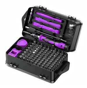 Professional 115-in-1 Precision Screwdriver Set, Purple Handles | Magnetic, Electronics Repair Tool Kit, Comprehensive Bit Set, For iPhone, Laptop, Game Console, Watch, Eyeglasses Professional 115-in-1 Precision Screwdriver Set, Purple Handles | Magnetic, Electronics Repair Tool Kit, Comprehensive Bit Set, For iPhone, Laptop, Game Console, Watch, Eyeglasses