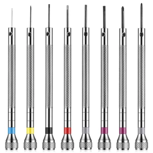 Watch Repair Screwdriver Set 0.6-1.6 mm Flathead & Phillips Screwdriver | 8 Pcs Micro Watch Repair Screwdriver Set, Small Screwdriver for Watch, Eyeglasses, Jewelry Work, Electronics Repair Watch Repair Screwdriver Set 0.6-1.6 mm Flathead & Phillips Screwdriver | 8 Pcs Micro Watch Repair Screwdriver Set, Small Screwdriver for Watch, Eyeglasses, Jewelry Work, Electronics Repair
