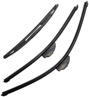 Silbak Wiper Blade Set compatible with Infiniti QX70 2014-2017, Front and Rear 3-Piece, Driver 24 in, Passenger 19 in, Rear 14 in Silbak Wiper Blade Set compatible with Infiniti QX70 2014-2017, Front and Rear 3-Piece, Driver 24 in, Passenger 19 in, Rear 14 in