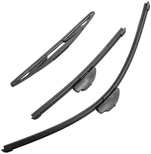Silbak Wiper Blade Set compatible with Nissan Note 2017-2019, Front and Rear 3-Piece, Driver 24 in, Passenger 14 in, Rear 13 in Silbak Wiper Blade Set compatible with Nissan Note 2017-2019, Front and Rear 3-Piece, Driver 24 in, Passenger 14 in, Rear 13 in