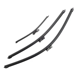 Silbak Wiper Blade Set compatible with VW Volkswagen Golf R 2012-2013, Front and Rear 3-Piece, Driver 24 in, Passenger 19 in, Rear 11 in Silbak Wiper Blade Set compatible with VW Volkswagen Golf R 2012-2013, Front and Rear 3-Piece, Driver 24 in, Passenger 19 in, Rear 11 in