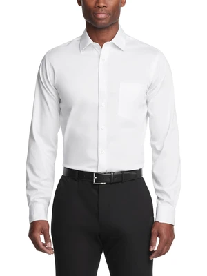 Men's Dress Shirt Regular Fit Ultra Wrinkle Free Flex Collar Stretch, White, 17"-17.5" Neck 34"-35" Sleeve Men's Dress Shirt Regular Fit Ultra Wrinkle Free Flex Collar Stretch, White, 17"-17.5" Neck 34"-35" Sleeve