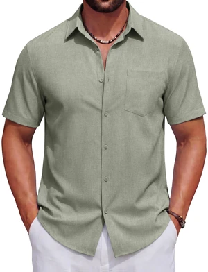 Mens Casual Beach Short Sleeve Lightweight Linen Textured Shirt | Textured Linen Shirt,Lightweight Shirt,Beach Vacation Resort Wear,Wedding Tops,Machine Washable Mens Casual Beach Short Sleeve Lightweight Linen Textured Shirt | Textured Linen Shirt,Lightweight Shirt,Beach Vacation Resort Wear,Wedding Tops,Machine Washable