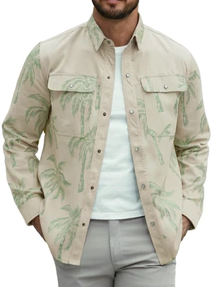 Mens Long Sleeve Button Down Shirts Hawaiian Shirt Tropical Floral Spring Autumn Casual Beach Shirts Khaki Green Mens Long Sleeve Button Down Shirts Hawaiian Shirt Tropical Floral Spring Autumn Casual Beach Shirts Khaki Green