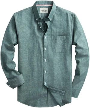 Mens Oxford Shirts Long Sleeve Slim Fit Lightweight Casual Button Down Shirts with Pocket Green Large Mens Oxford Shirts Long Sleeve Slim Fit Lightweight Casual Button Down Shirts with Pocket Green Large
