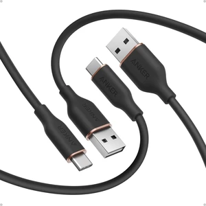 USB A to USB C Cord, Flow Cord, USB to USB C Cable (2Pack,6FT,Black) | Fast Charging for iPhone 17 / 16 Series, and More USB A to USB C Cord, Flow Cord, USB to USB C Cable (2Pack,6FT,Black) | Fast Charging for iPhone 17 / 16 Series, and More