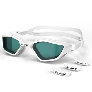 Interchangeable Nose Bridge Swim Goggles for Women Men Adults & Teens Anti Fog & Anti UV Leakproof Wide Vision Swimming Goggles for Pool & Outdoor (White) Interchangeable Nose Bridge Swim Goggles for Women Men Adults & Teens Anti Fog & Anti UV Leakproof Wide Vision Swimming Goggles for Pool & Outdoor (White)