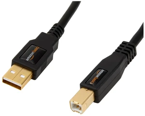 USB-A to USB-B 2.0 Cable for Printer or External Hard Drive, Gold-Plated Connectors, 16 Foot, Black USB-A to USB-B 2.0 Cable for Printer or External Hard Drive, Gold-Plated Connectors, 16 Foot, Black