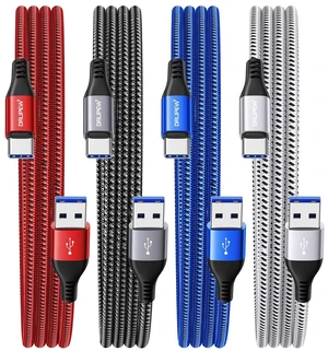USB to USB C Cable 3ft 4Pack,3A USB A to USB Type C Cord Fast Charging | Nylon Braided,Data Sync Transfer USB C Charger Cable for iPhone 15 16 17 Pro Max, Samsung Galaxy S20 S21 S22 S23+ S24 S25 S26 USB to USB C Cable 3ft 4Pack,3A USB A to USB Type C Cord Fast Charging | Nylon Braided,Data Sync Transfer USB C Charger Cable for iPhone 15 16 17 Pro Max, Samsung Galaxy S20 S21 S22 S23+ S24 S25 S26