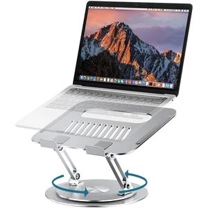 360° Rotating Adjustable Laptop Stand, Foldable Riser, Silver | Ergonomic Computer Stand for Desk, Portable Laptop Holder Fits All MacBook, Laptops 10-16 Inches 360° Rotating Adjustable Laptop Stand, Foldable Riser, Silver | Ergonomic Computer Stand for Desk, Portable Laptop Holder Fits All MacBook, Laptops 10-16 Inches