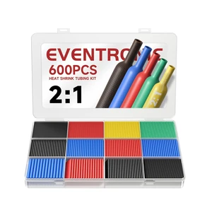600PCS Heat Shrink Tubing Kit 2:1 Assorted Sizes Wire Shrink Wrap Tubing | 5 Colors 12 Sizes, Easy To Use, Fast Shrink, Industrial Electrical Wire Cable Wrap Assortment Electric Insulation 600PCS Heat Shrink Tubing Kit 2:1 Assorted Sizes Wire Shrink Wrap Tubing | 5 Colors 12 Sizes, Easy To Use, Fast Shrink, Industrial Electrical Wire Cable Wrap Assortment Electric Insulation