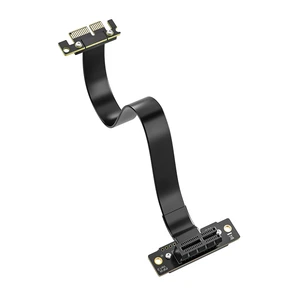 PCIE 3.0 x1 Extension Cable Riser, Male 90°to Female 90°, 20cm | Low Profile Case Wiring, Gold-Plated Contacts, for Graphics Cards, WiFi & SATA Controller Cards, 24cm Total Length PCIE 3.0 x1 Extension Cable Riser, Male 90°to Female 90°, 20cm | Low Profile Case Wiring, Gold-Plated Contacts, for Graphics Cards, WiFi & SATA Controller Cards, 24cm Total Length