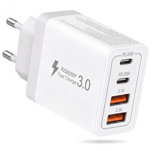 European Charger 4 Port USB C Charger Block, European Travel Plug Adapter | PD 20W Europe Plug Adapter Type C Wall Charger for iPhone 18 17 16 15 14 13 12 11 Plus Pro Max X, Galaxy, LG, Pixel, Android European Charger 4 Port USB C Charger Block, European Travel Plug Adapter | PD 20W Europe Plug Adapter Type C Wall Charger for iPhone 18 17 16 15 14 13 12 11 Plus Pro Max X, Galaxy, LG, Pixel, Android