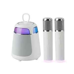 Mini Karaoke Machine with 2 Wireless Microphones, Portable Karaoke Machine for Kids & Adults, 10W Bluetooth Speaker with Voice Changer, Lights, Supports USB/TF/AUX Mini Karaoke Machine with 2 Wireless Microphones, Portable Karaoke Machine for Kids & Adults, 10W Bluetooth Speaker with Voice Changer, Lights, Supports USB/TF/AUX