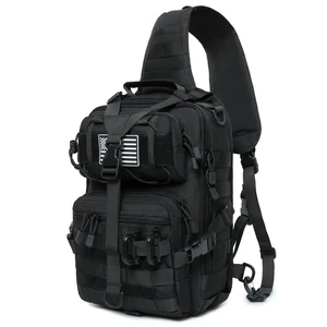 Tactical Sling Bag Backpack Military Rover Shoulder Sling Pack EDC Molle Range Bag Crossbody Chest Pack (Black) Tactical Sling Bag Backpack Military Rover Shoulder Sling Pack EDC Molle Range Bag Crossbody Chest Pack (Black)