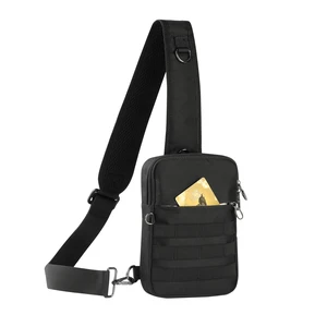 Small Sling Bag for Men, Tactical Crossbody Bag with Zipper Lock, RFID and Molle System for Travel Work Outdoor(Black) Small Sling Bag for Men, Tactical Crossbody Bag with Zipper Lock, RFID and Molle System for Travel Work Outdoor(Black)