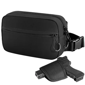 Everyday Fanny Pack For Men & Women Concealed Carry Bag For Men Crossbody Bag With Adjustable Waist Belt, Travel, Work, Outdoor, Edc Gear, Hiking Everyday Fanny Pack For Men & Women Concealed Carry Bag For Men Crossbody Bag With Adjustable Waist Belt, Travel, Work, Outdoor, Edc Gear, Hiking