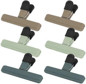 Large Chip Clips, 6 Pack Upgrade Wide Open Bag Clips for Food Storage with Air Tight Seal Grip, Neutral Color Large Chip Clips, 6 Pack Upgrade Wide Open Bag Clips for Food Storage with Air Tight Seal Grip, Neutral Color
