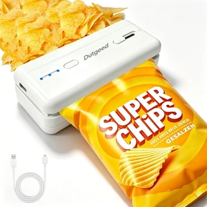 Mini Bag Sealer, 2 in 1 Heat Bag Sealer with Cutter and Magnet for Kitchen Fridge, 1300mAh Rechargeable Heat Bag Resealer for Fresh Chips Snacks Mylar Plastic Bags Food Packaging Home Bakers Gift Mini Bag Sealer, 2 in 1 Heat Bag Sealer with Cutter and Magnet for Kitchen Fridge, 1300mAh Rechargeable Heat Bag Resealer for Fresh Chips Snacks Mylar Plastic Bags Food Packaging Home Bakers Gift
