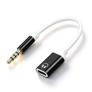 Headphone Jack Adapter, 3.5mm Male to USB-C Female Audio Adapter, Type-C to Aux Dongle for MP3 Players, CD Players, Laptops, Tablets, Smartphones, and Accessories (Black/White) Headphone Jack Adapter, 3.5mm Male to USB-C Female Audio Adapter, Type-C to Aux Dongle for MP3 Players, CD Players, Laptops, Tablets, Smartphones, and Accessories (Black/White)