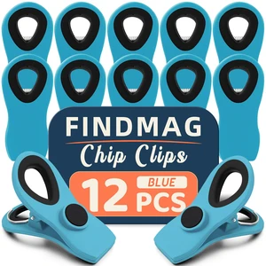 12 Pack Chip Clips, Blue Magnetic Clips for Food, Snack Storage | Heavy Duty Chip Clips for Office, Kitchen, Refrigerator, Snack, RV Accessories, Bread, Airtight Seal Grip, Strong Hold 12 Pack Chip Clips, Blue Magnetic Clips for Food, Snack Storage | Heavy Duty Chip Clips for Office, Kitchen, Refrigerator, Snack, RV Accessories, Bread, Airtight Seal Grip, Strong Hold