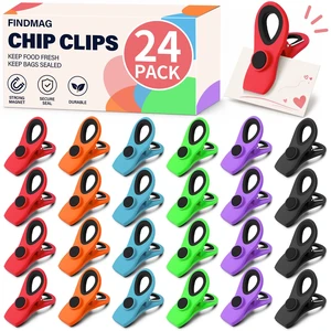 24 Pack Multicolor Chip Clips, Bag Clips for Food Storage | Magnetic Clips Heavy Duty with Airtight Seal Grip, Reusable for Kitchen Food, Snack, Refrigerator, Office, RV Accessories 24 Pack Multicolor Chip Clips, Bag Clips for Food Storage | Magnetic Clips Heavy Duty with Airtight Seal Grip, Reusable for Kitchen Food, Snack, Refrigerator, Office, RV Accessories