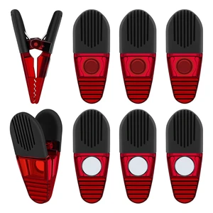 Magnetic Chip Clips, 8 Pack Heavy Duty Fridge Clips for Food Bags | Nonslip rubber teeth & strong spring for tight sealing. Durable plastic clips stick to fridge to organize snack bags Magnetic Chip Clips, 8 Pack Heavy Duty Fridge Clips for Food Bags | Nonslip rubber teeth & strong spring for tight sealing. Durable plastic clips stick to fridge to organize snack bags