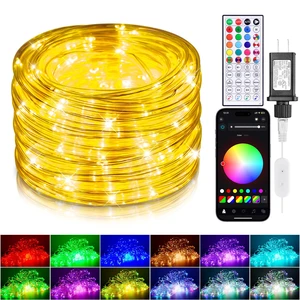 33FT Color Changing Rope Lights Outdoor Waterproof with APP & Remote | 100 LED String Light Plug In, Smart 16 Million Colors Music Sync Fairy Tube Lighting for Outside Indoor Bedroom Christmas 33FT Color Changing Rope Lights Outdoor Waterproof with APP & Remote | 100 LED String Light Plug In, Smart 16 Million Colors Music Sync Fairy Tube Lighting for Outside Indoor Bedroom Christmas