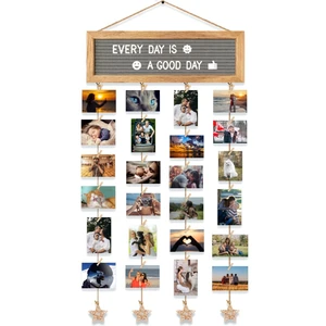 Picture Frames Collage Wall Decor Hanging Photo Display Frame Felt Letter Board with 340 Letters and 30 Clips, Unique DIY Collage Picture Frames for Dorm Room Decor, Christmas Birthday Party Picture Frames Collage Wall Decor Hanging Photo Display Frame Felt Letter Board with 340 Letters and 30 Clips, Unique DIY Collage Picture Frames for Dorm Room Decor, Christmas Birthday Party