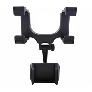 360° Rotating Rearview Mirror Phone Holder for Car, Multifunctional Four Corners Fixed Automotive GPS Mount with Adjustable Arm, Anti-Shake Universal Vehicle Smartphone Holder (Black) 360° Rotating Rearview Mirror Phone Holder for Car, Multifunctional Four Corners Fixed Automotive GPS Mount with Adjustable Arm, Anti-Shake Universal Vehicle Smartphone Holder (Black)