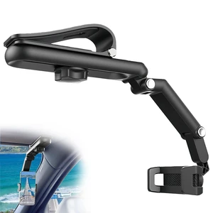 Sun Visor Phone Holder, Retractable Car Phone Holder 360 Degree Rotation | Universal 360 Rotating Car Phone Mount 1080 Multifunction Adjustable Rear View Mirror Mobile Cellphone Mount Hands-Free Black Sun Visor Phone Holder, Retractable Car Phone Holder 360 Degree Rotation | Universal 360 Rotating Car Phone Mount 1080 Multifunction Adjustable Rear View Mirror Mobile Cellphone Mount Hands-Free Black