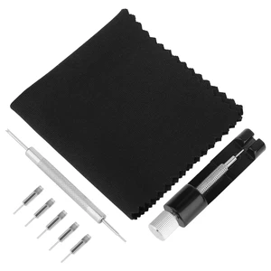 8pcs Watch Link Removal Kit, Watch Band Adjusting & Pin Remover | Watch Band Link Remover, Spring Bar Tool, Clean Cloth & Spare Needles Professional Watch Repair Tools & Kits for Sizing Strap 8pcs Watch Link Removal Kit, Watch Band Adjusting & Pin Remover | Watch Band Link Remover, Spring Bar Tool, Clean Cloth & Spare Needles Professional Watch Repair Tools & Kits for Sizing Strap