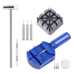 Watch Link Removal Kit, Watch Band Tool Kit for Bracelet Adjustment | Watch Pin Removal Tool for Sizing Strap, Watch Adjuster Link Removal Tool for Watch Repair, Adjust Band, Battery Replacement Watch Link Removal Kit, Watch Band Tool Kit for Bracelet Adjustment | Watch Pin Removal Tool for Sizing Strap, Watch Adjuster Link Removal Tool for Watch Repair, Adjust Band, Battery Replacement